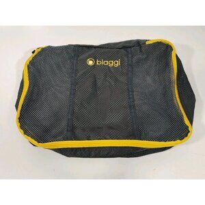 Biaggi Zipsak Cube Nylon Mesh Travel Storage Bag 14x10x3 Gray Yellow